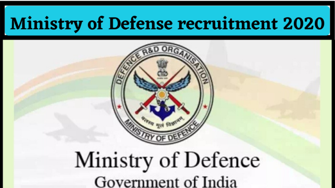 Ministry Of Defense Recruitment 2020 - NMK - Latest Government Jobs All ...