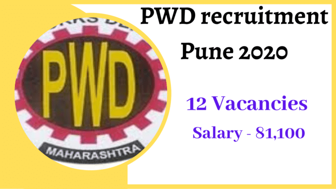 PWD Recruitment Pune 2020 - Maharashtra PWD Recruitment 2020 Apply ...